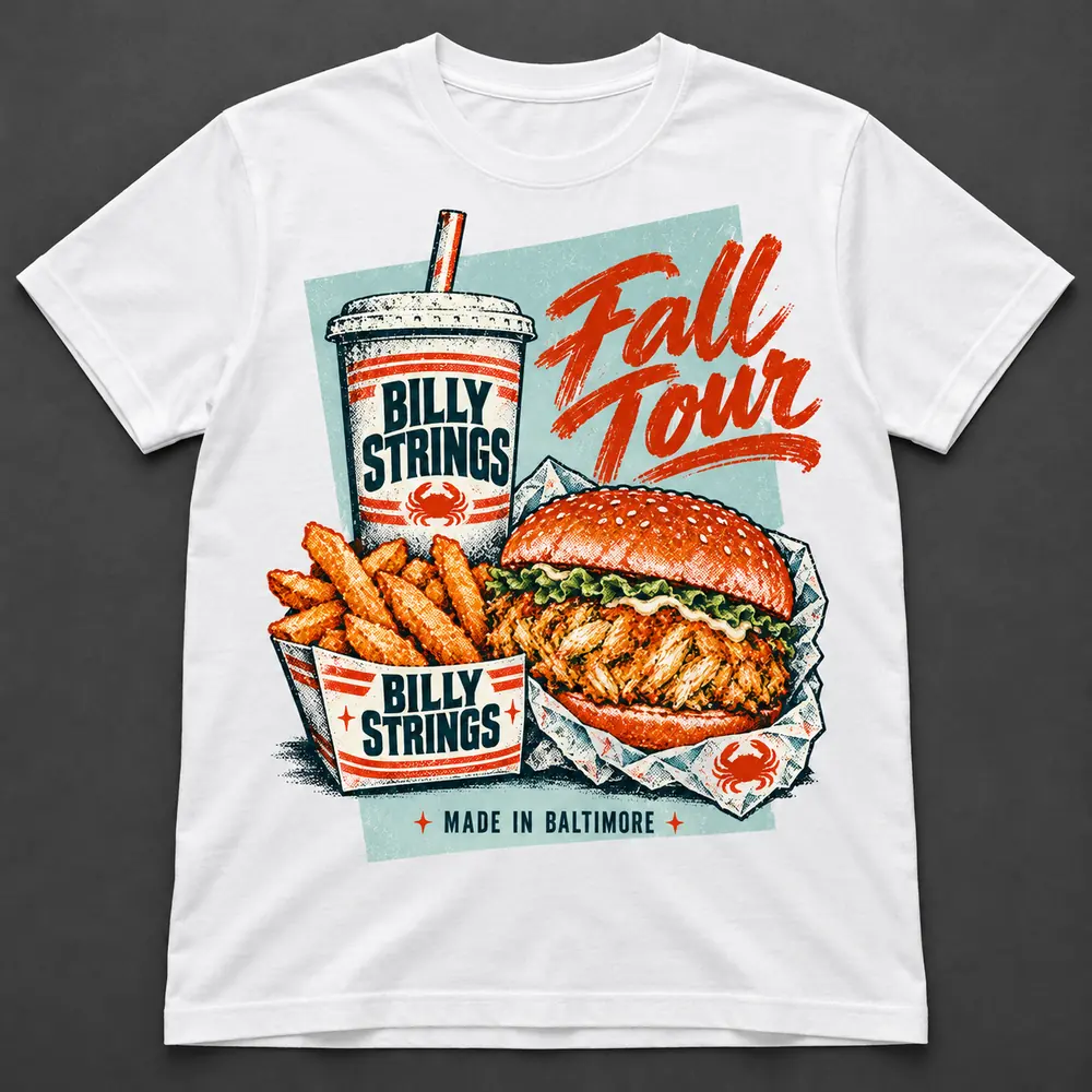 Billy Strings Fall Tour At CFG Bank Arena Baltimore Maryland United States On October 30 And 31, 2026 Merch T-Shirt