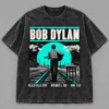 Bob Dylan EU UK Tour 2026 Palazzo dello Sport Rome November 5 Black Acid Washed T-Shirt