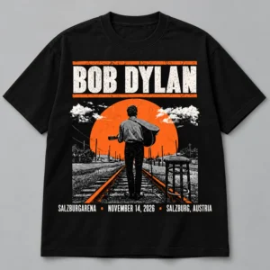 Bob Dylan EU UK Tour 2026 Salzburgarena Salzburg November 14 Black T-Shirt