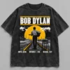 Bob Dylan EU UK Tour 2026 Unipol Arena Bologna November 7 Black Acid Washed T-Shirt