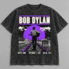 Bob Dylan EU UK Tour 2026 Unipol Dome Milan November 2 Black Acid Washed T-Shirt