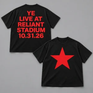 Kanye West YE Live at Reliant Stadium October 31 2026 Black T-Shirt Merch