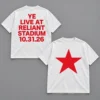 White Kanye West YE Live at Reliant Stadium two-sided T-shirt, October 31 2026
