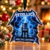 Metallica Ride The Lightning Album Artwork Christmas Custom Shape Acrylic Ornament