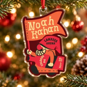 Noah Kahan The Great Divide Tour Cologne LANXESS Arena 2026 Flag Bearer Custom Shape Acrylic Christmas Ornament