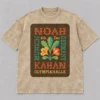 Noah Kahan The Great Divide Tour at Olympiahalle Munich Germany on December 4, 2026 Merch Floral Beige Acid Washed T-Shirt