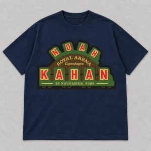 Noah Kahan The Great Divide Tour at Royal Arena Copenhagen Denmark on November 28, 2026 Merch Vintage Sign Navy T-Shirt