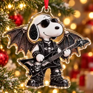 Snoopy Avenged Sevenfold Heavy Metal Band Holiday 2026 Custom Shape Acrylic Ornament