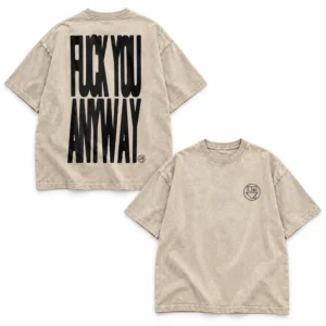 The Neighbourhood The World Tour Unity Arena Fornebu Norway August 25 2026 Fuck You Anyway Beige Acid Washed Two-Sided T-Shirt