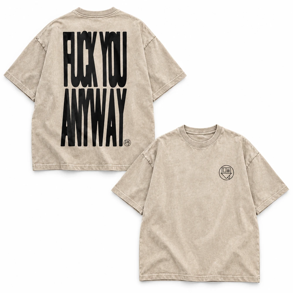 The Neighbourhood The World Tour Unity Arena Fornebu Norway August 25 2026 Fuck You Anyway Beige Acid Washed Two-Sided T-Shirt