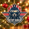 Top Gun Maverick Aviator Helmet Custom Shape Acrylic Christmas Ornament Gift for Fans