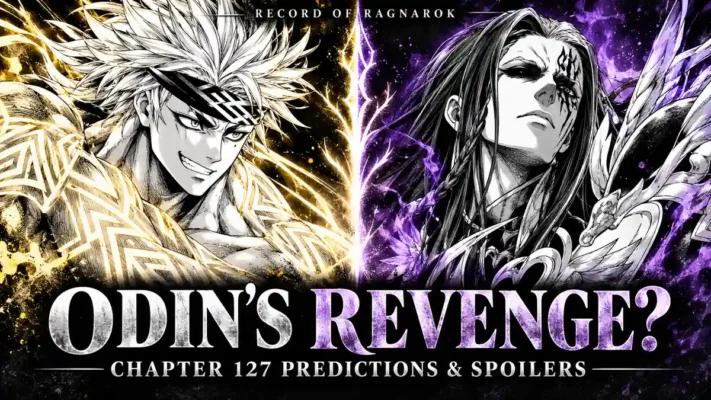 Sakata Kintoki and Odin in a Record of Ragnarok Chapter 127 predictions and spoilers banner